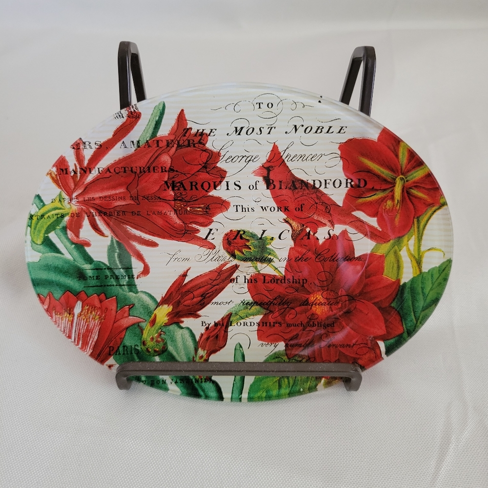 Trinket Dish Christmas Cardinal/Red Bird Small